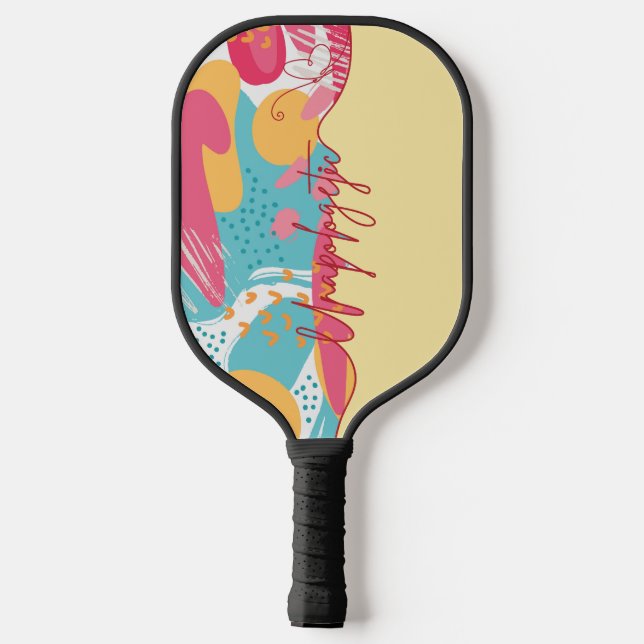Unapologetic Bold Feminine Statement Pickleball Schläger (Rückseite)