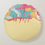 Unapologetic Bold Feminine Statement Rundes Kissen<br><div class="desc">Make a statement without saying a word. This “Unapologetic” throw pillow features bold handwritten typography paired with warm mustard and soft abstract accents, creating a modern feminine decor piece with attitude. Perfect for women who embrace confidence, independence, and self-expression, this pillow adds personality to: • Bedrooms • Living rooms •...</div>