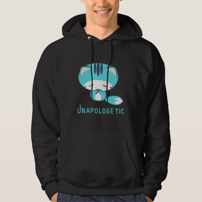 "Unapologetic Cat Hoodie - Bold Graphic Design" (Vorderseite)