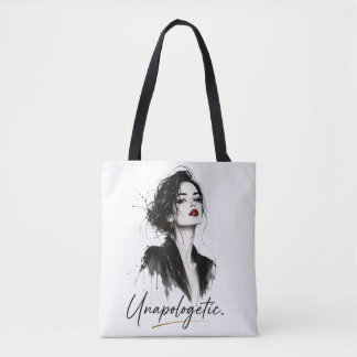 Unapologetic. Minimalistische Statement-Baumwollta Tasche