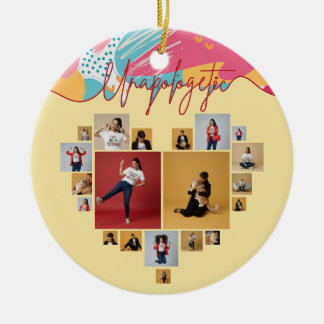 Unapologetic Personalized Feminine Photo Collage Keramik Ornament
