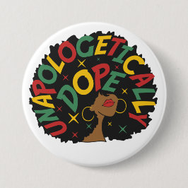 Unapologetisch dope Black Girl Afro Button