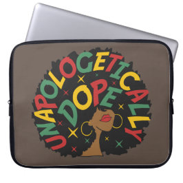 Unapologetisch dope Black Girl Afro Laptopschutzhülle