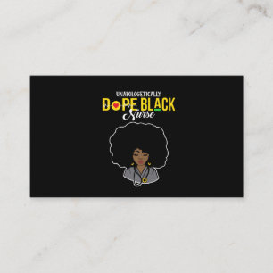 Unapologetisch Dope Black Nurse Visitenkarte