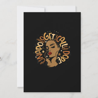 Unapologetisch dope Black Prix Melanin African Einladung
