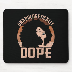Unapologetisch medikamentös-afro Lady Black Pride Mousepad