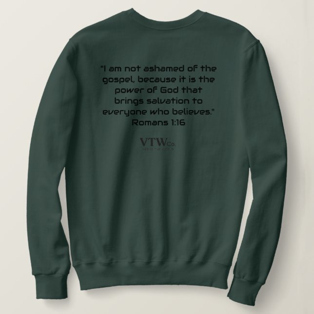 Unapologetisches Frauencrewneck Sweatshirt (Design Rückseite)