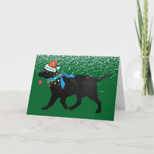 Unartig aber schön schwarzer Labrador Weihnachten