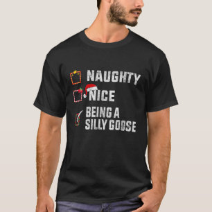 Unartig Nett Ein Alberner Gans Lustiges Weihnachte T-Shirt