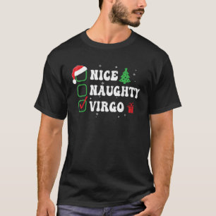Unartig Nett Jungfrau Sternzeichen Weihnachtsliste T-Shirt