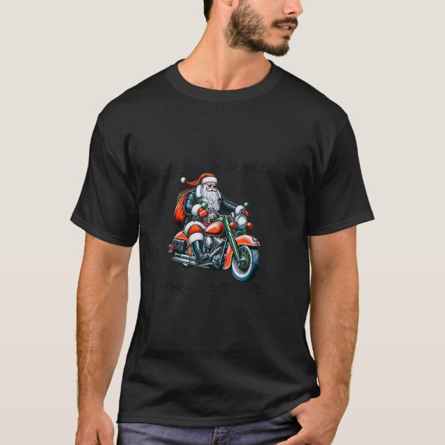 Unartig oder Nett Drosselklappe Zweimal Motorrad C T-Shirt (Vorderseite)