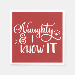 unartig und ich weiß es Funny Christmas Serviette