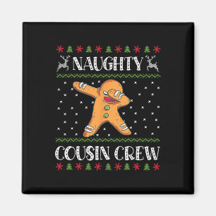 Unartige Cousin-Crew Weihnachts-Dabbing-Coo passen Magnet
