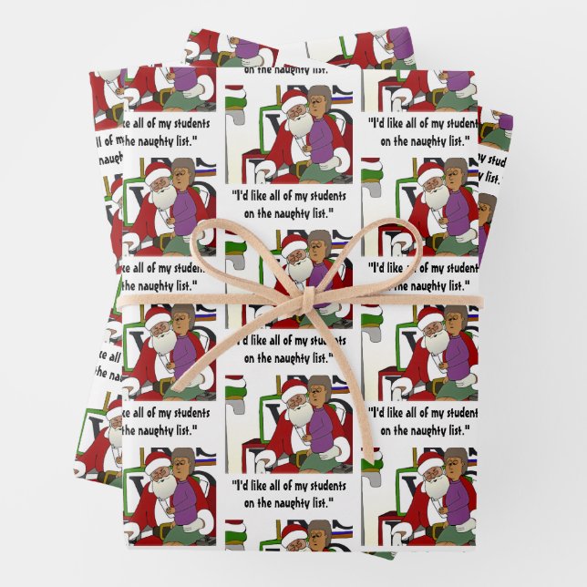 Unartige Liste Geschenkpapier Set (Beispiel)