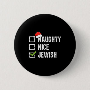 Unartige nette jüdische Hemd Santa Jude Weihnachts Button