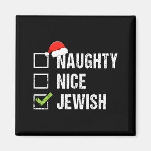 Unartige nette jüdische Hemd Santa Jude Weihnachts Magnet