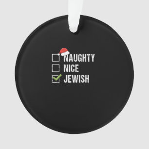 Unartige nette jüdische Weihnachtsmann Weihnachten Ornament