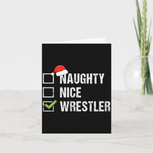 Unartige Nice Wrestler-Shirt Wrestling Santa Chris Karte