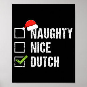 Unartige Schöne Holländische Hemd Niederlande Weih Poster
