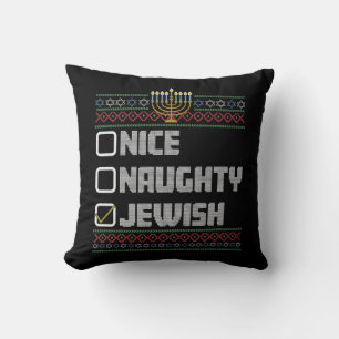 Unartige Schöne Jüdische Santa Hässliche Weihnacht Kissen