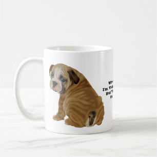Unartiger englischer Bulldoggen-Welpe Kaffeetasse