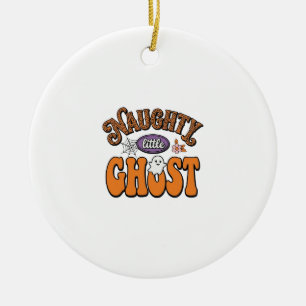 Unartiger Kleiner Geist Vintage-Halloween-Shirt-De Keramik Ornament