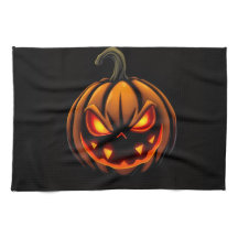 Unartiger Kürbismonster Halloween Handtuch