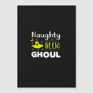 Unartiges kleines Ghoul lustiges Halloween-Design Magnetkarte