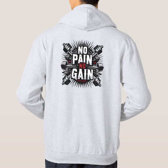 Unaufhaltsam: Motivierend Gym-Design Hoodie (Rückseite)