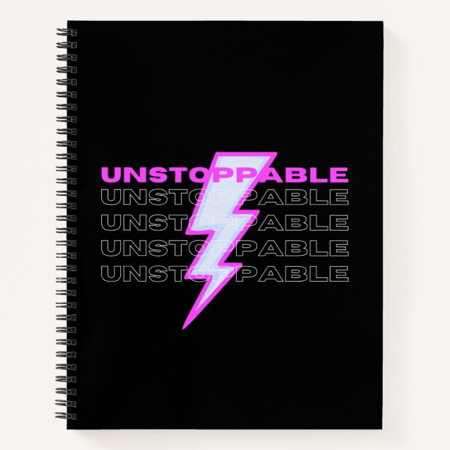 unaufhaltsam, Motivierend, inspirierend Notizbuch (Vorderseite)