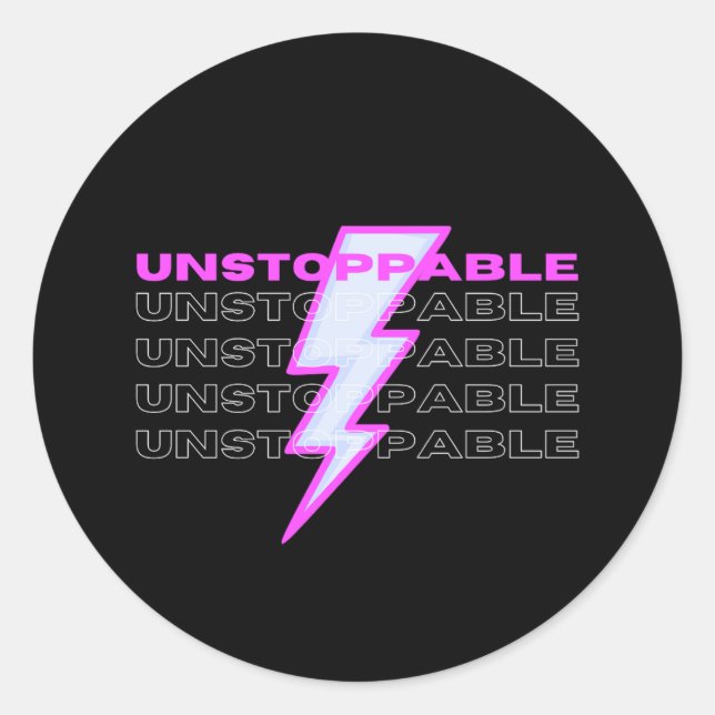 unaufhaltsam, Motivierend, inspirierend Runder Aufkleber (Vorderseite)