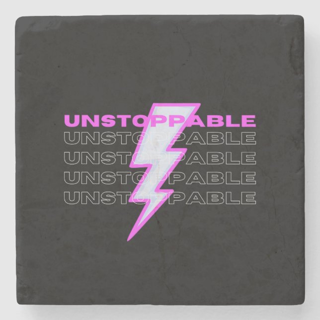 unaufhaltsam, Motivierend, inspirierend Steinuntersetzer (Vorderseite)