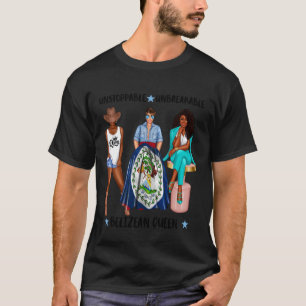 Unaufhaltsame Afro-Belize-Königin Flagge von Beliz T-Shirt