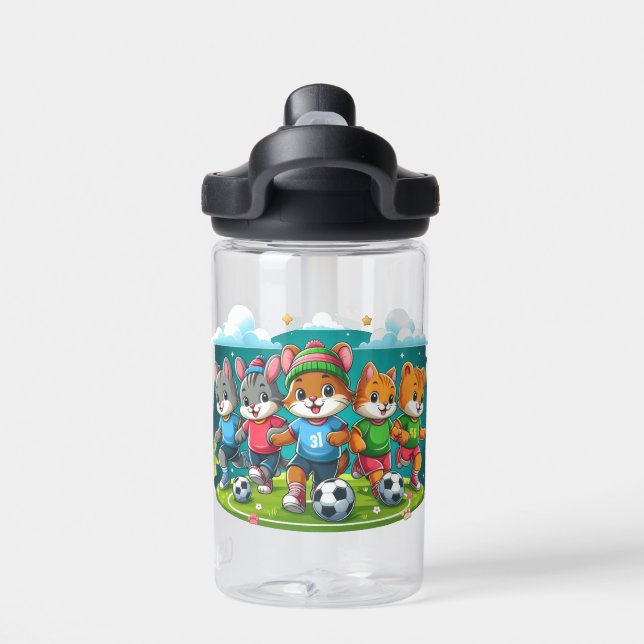 Unaufhaltsame Furry Friends Trinkflasche (Rückseite)