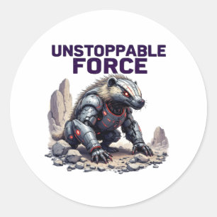 Unaufhaltsame Kraft - Robotic Honey Badger Sticker