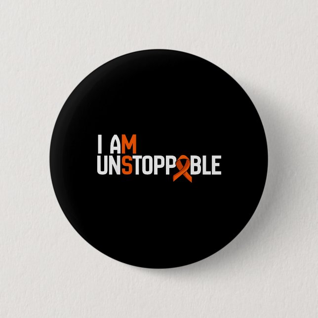 Unaufhaltsame Multiple Sklerose MS-Bewusstsein Män Button (Vorderseite)