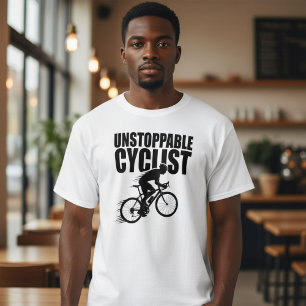 Unaufhaltsamer Radfahrer-Renn-Silhouette T-Shirt