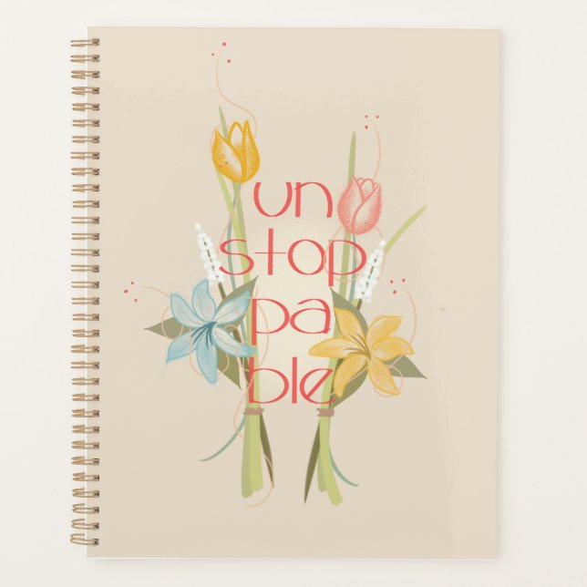 Unaufhaltsamer Tulip Floral Planner Planer (Vorderseite)