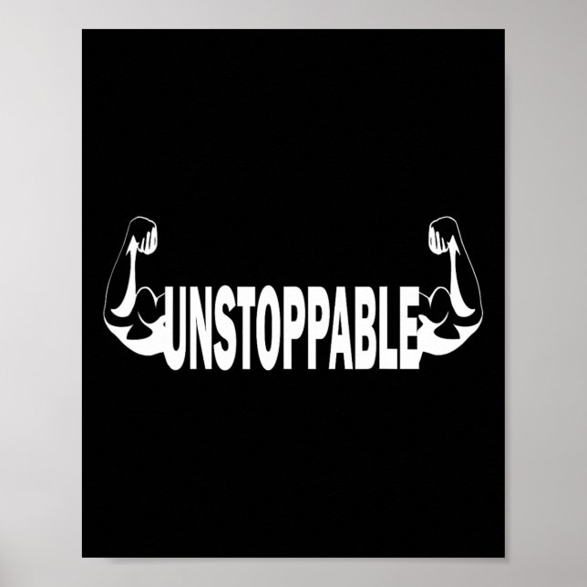 Unaufhaltsames Gymnastiktraining für Männer Frauen Poster (Vorne)