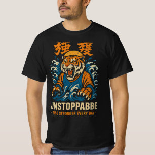 Unaufhaltsames Tiger-T-Shirt – Japanisch Motiviere T-Shirt