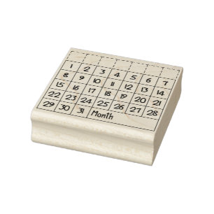Unaufhörlicher Monatskalender für Bujo hölzerne Gummistempel