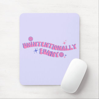 Unbeabsichtigt lustiger rosa Retro-Groovy-Text Mousepad
