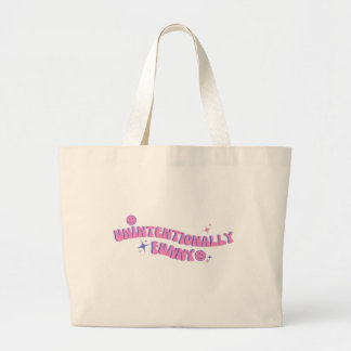 Unbeabsichtigt lustiger rosa Retro-Text im Groovy- Jumbo Stoffbeutel