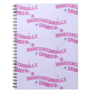 Unbeabsichtigt lustiger rosa Retro-Text im Groovy- Notizblock