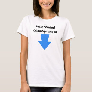 Unbeabsichtigtes Konsequenz-T - Shirt-Blau T-Shirt