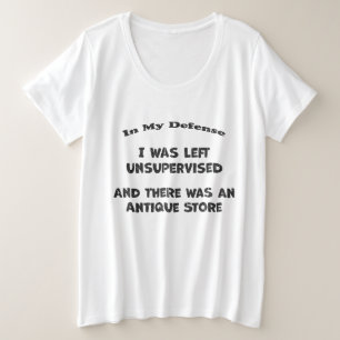 Unbeaufsichtigt und da war ein Antiquitätengeschäf Große Größe T-Shirt