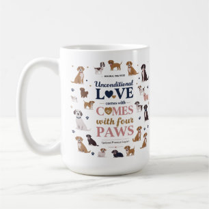 Unbedingte Liebe kommt mit vier Paws - Classic Kaffeetasse