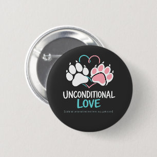 Unbedingte Liebe Pfoten-Herzschlag Individueller N Button