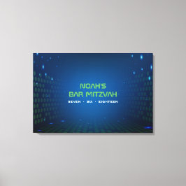 UNBEDINGTES VIDEOGAMING Bar Mitzvah Sign in Board Leinwanddruck