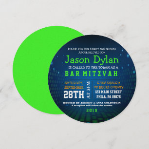 UNBEDINGTES VIDEOSPIEL Bar Mitzvah Runde Einladung